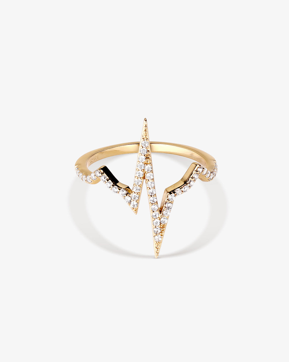 Pavé Heartbeat EKG Ring